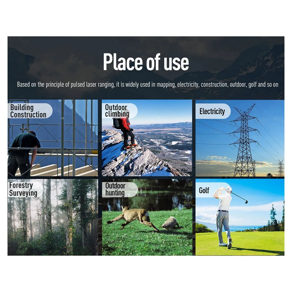 ABMF-портативный лазерный дальномер для гольфа со наклоном 600 м лазерный дальномер для камуфляжа, охоты, спортивного телескопа, монокуляра