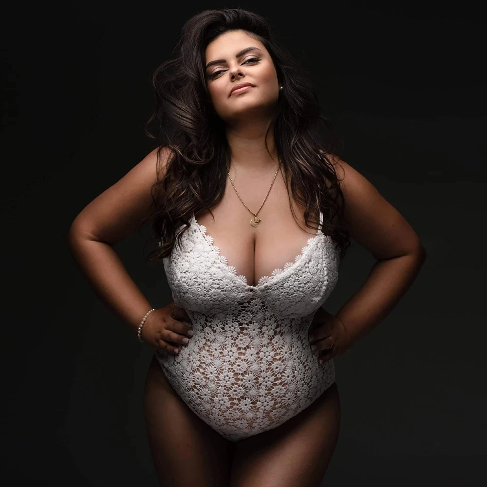 Lace Sexy Maternity Bodysuit Pregnant Photo Shoot Stretch Camisole Shirt Photography Clothes For Pregnancy Woman Basic Tops Wear