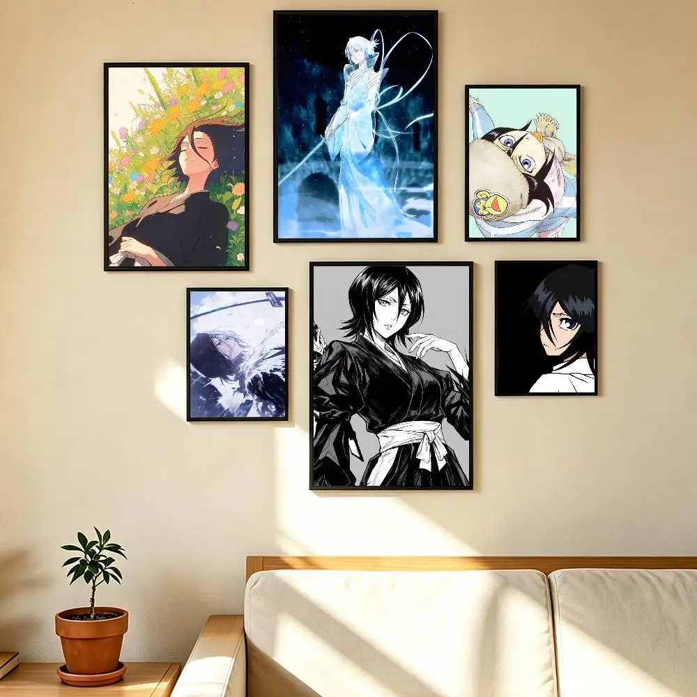 Rukia Kuchiki Bleach Poster Waterproof Wall Art Sticker For Bar Living Room Vintage Decor High Quality Print Gift