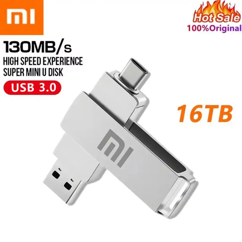 Xiaomi-Pen Drive USB 3,0 de 16TB, 8TB, 4TB, transferencia de alta velocidad, Metal, SSD, disco U portátil