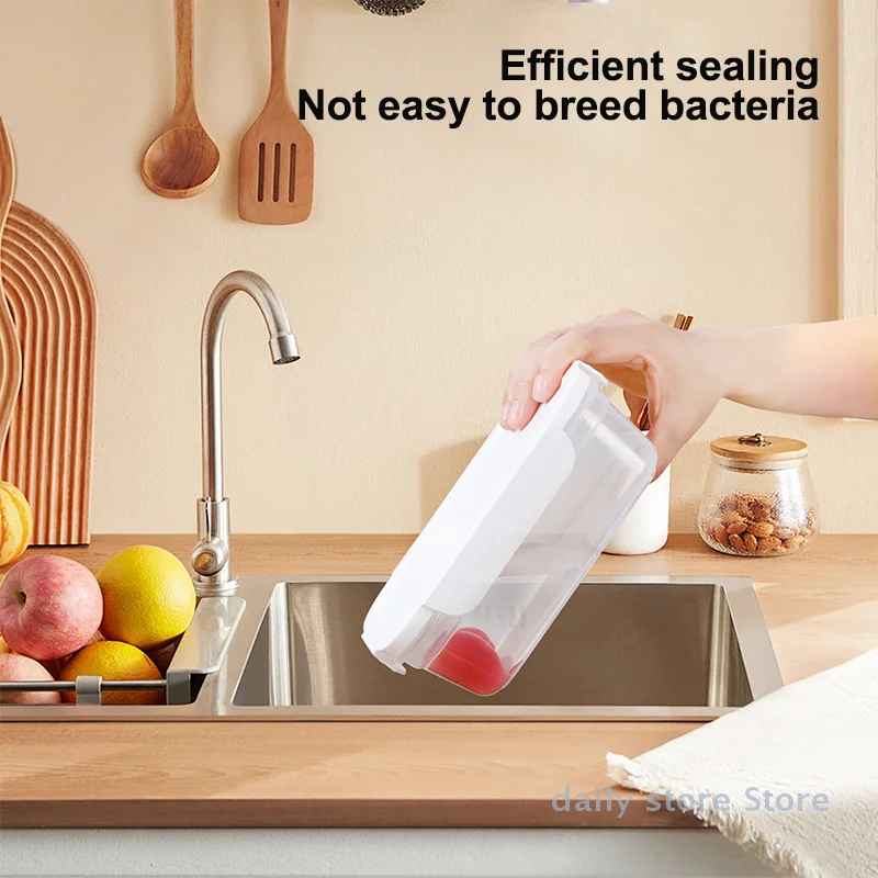 صندوق تخزين الثلاجة، منظم ثلاجة الفواكه والخضروات، صندوق حفظ اللحوم الطازجة مع غطاء حاوية المطبخ