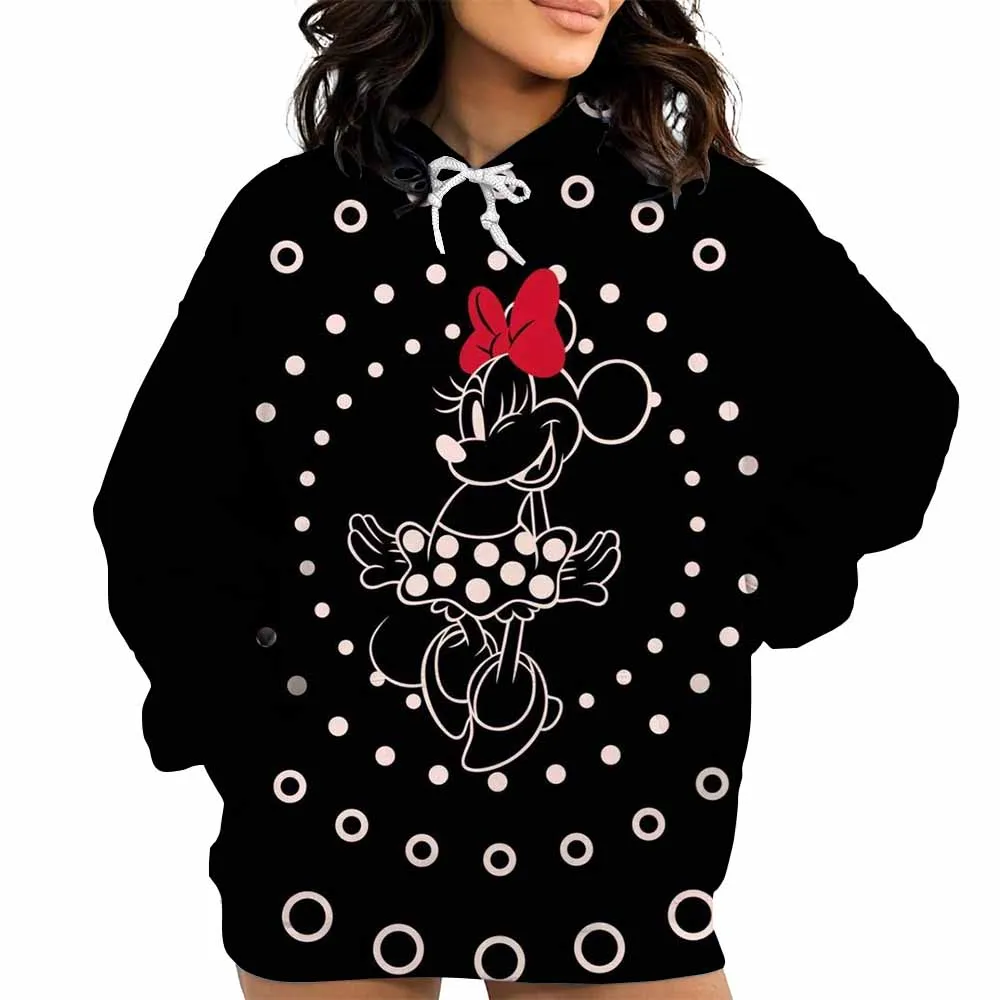 Y2k Mickey Mouse 3D Printing Hoodies Ijs Taarten Grafische Rits Sweatshirts Vrouwen Grappige Casual Kleding Truien Hoodie