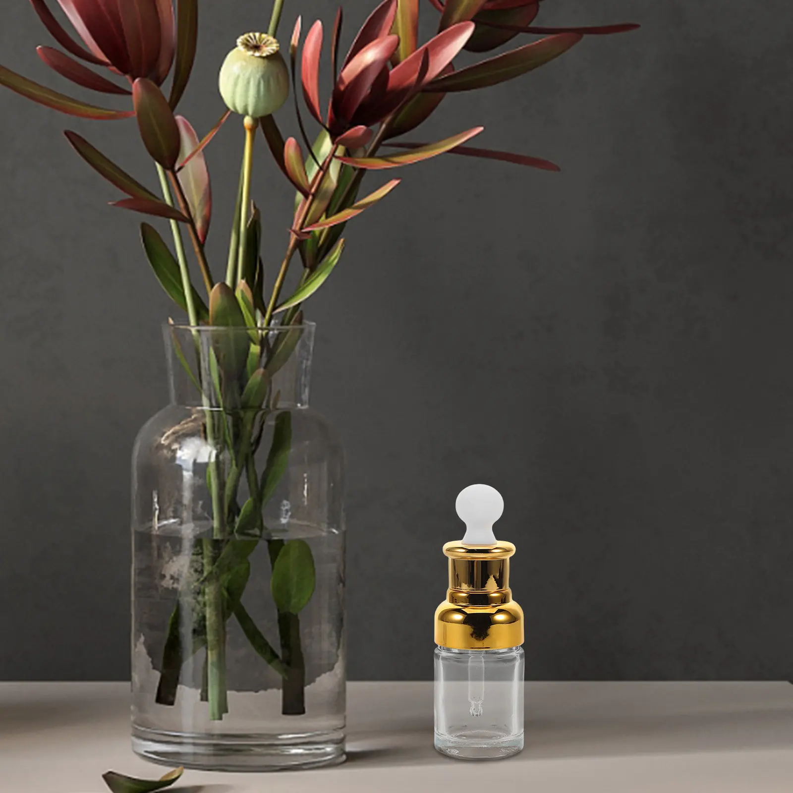 

Флакон для эфирных масел со стеклянной пипеткой, многоразовый, для парфюмерии, сывороток, ухода за кожей, небольших пробников косметики, для путешествий