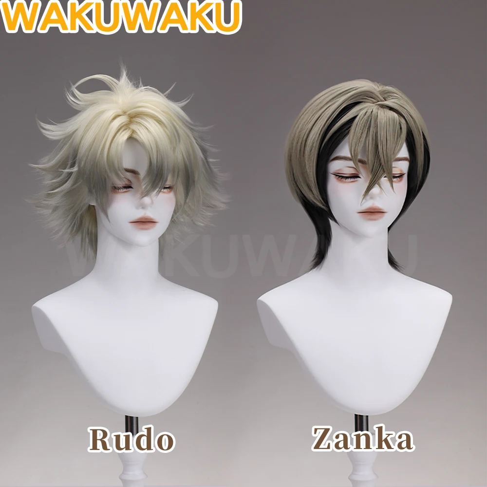 EN STOCK Peluca de Zanka Rudo, Peluca de Cosplay de Anime Gachiakuta, Peluca de Cabello Corto WakuWaku para Hombre, Rudo Surebrec, Zanka Nijiku, Gorro de Peluca Gratis