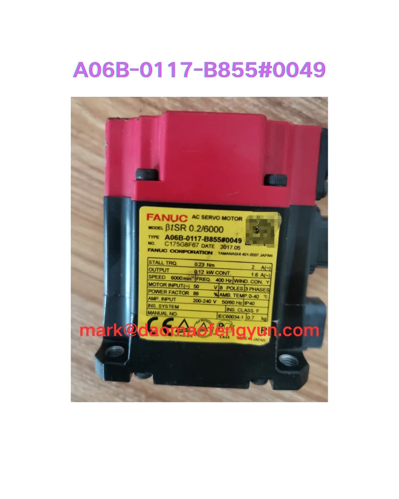 

A06B-0117-B855 0049, используемый серводвигатель, тест в порядке