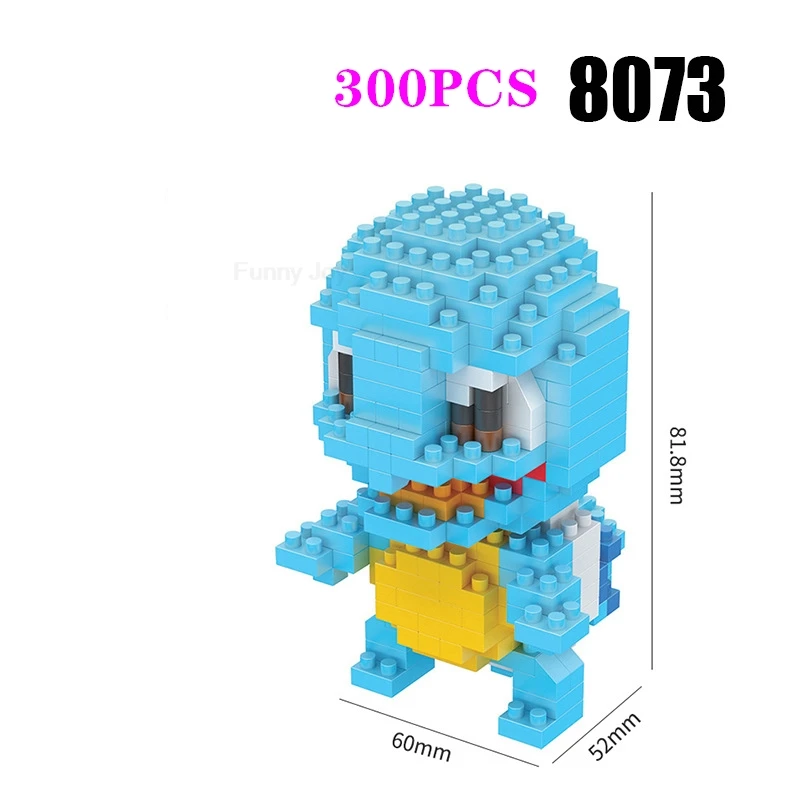 Lustige Pokemon-Bausteine Anime Picachu Charizard Puppe Blastoise Bulbasaur Gengar Pokémon-Bausteine Spielzeug als Geschenk für Kinder