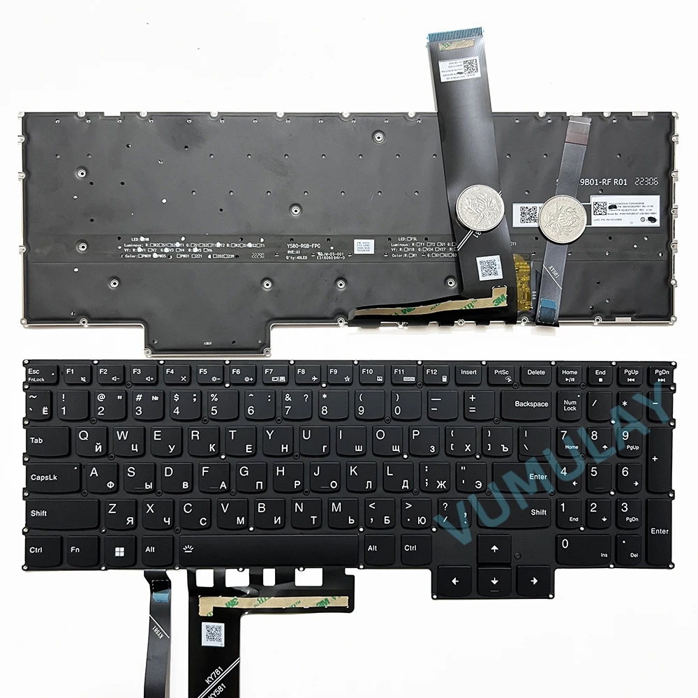 RU/Russian RGB Backlit Keyboard for Lenovo Legion 5 15ARH7 15ARH7H 15IAH7 15IAH7H,5 Pro 16ACH6 16ACH6H 16arh7h 16ITH6 16IAH7