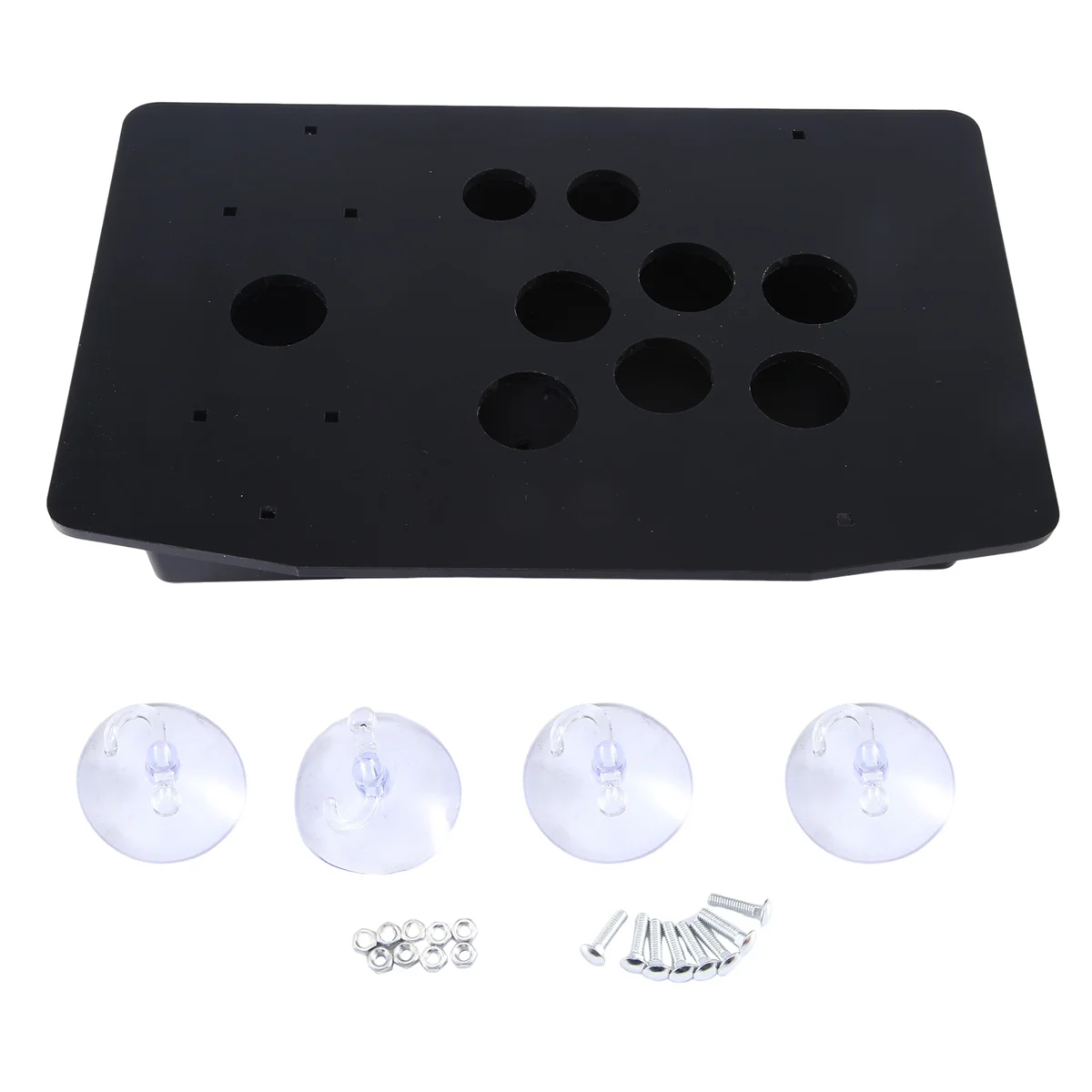 DIY Arcade Joystick Replacement Acrylic Panel Case Handle Arcade Game Kit Sturdy Construction Easy to Install Black