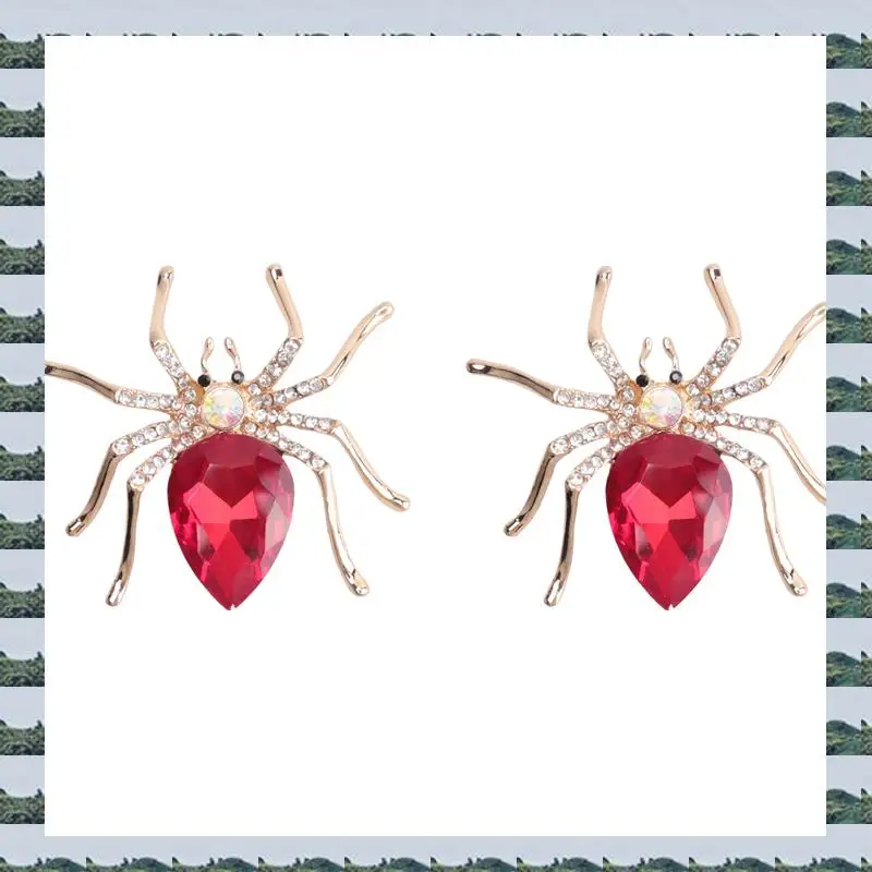 

ABQR 2X Fashion Alloy Spider Crystal Brooch For Women's Dresses Or Womens Clothing