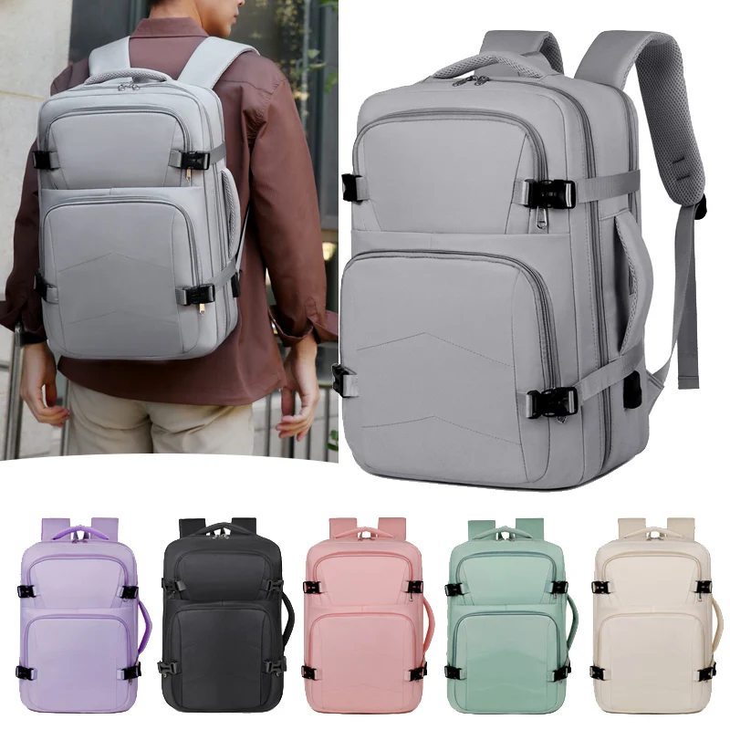 Multifunctional USB Charging Waterproof Backpack, Large Capacity Travel Bag for Students, Unisex Fashion School Backpack