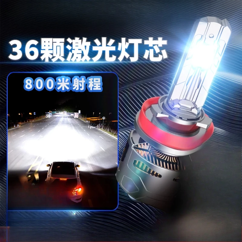 

Car laser headlights Highlight LED headlights High beam and low beam integrated lens Ultra bright modified light bulbs