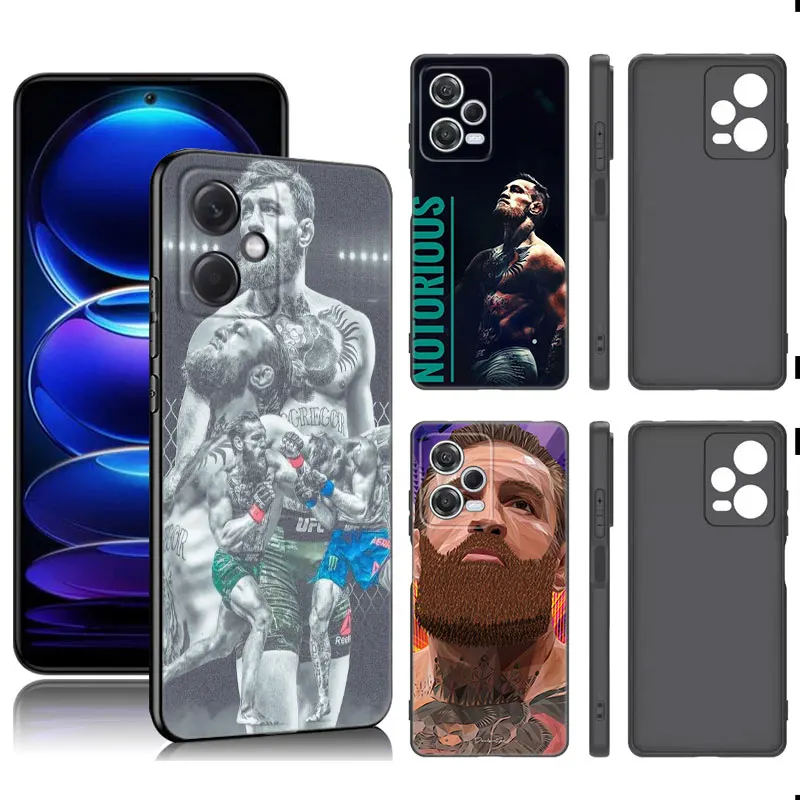 U-Ufc Conor M-McGregor Black Silicone Phone Case For Xiaomi Redmi Note 9 10 11 11S 11T 12 13 Pro 5G Plus 9S 10S 12S