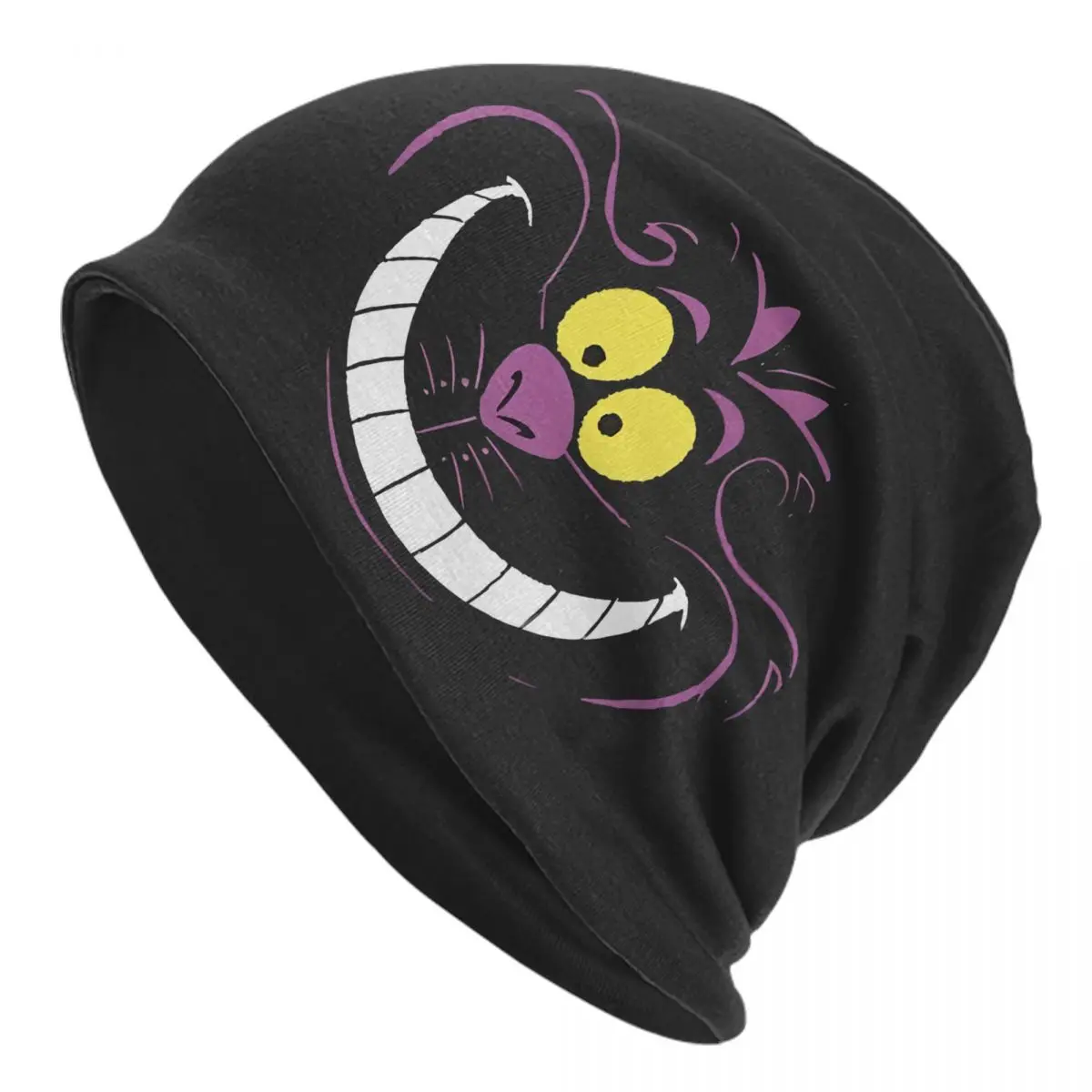 

Custom Cheshire Cat Bonnet Hat Knitting Hats Men Women Cool Unisex Mysterious And Cute Warm Winter Beanies Cap