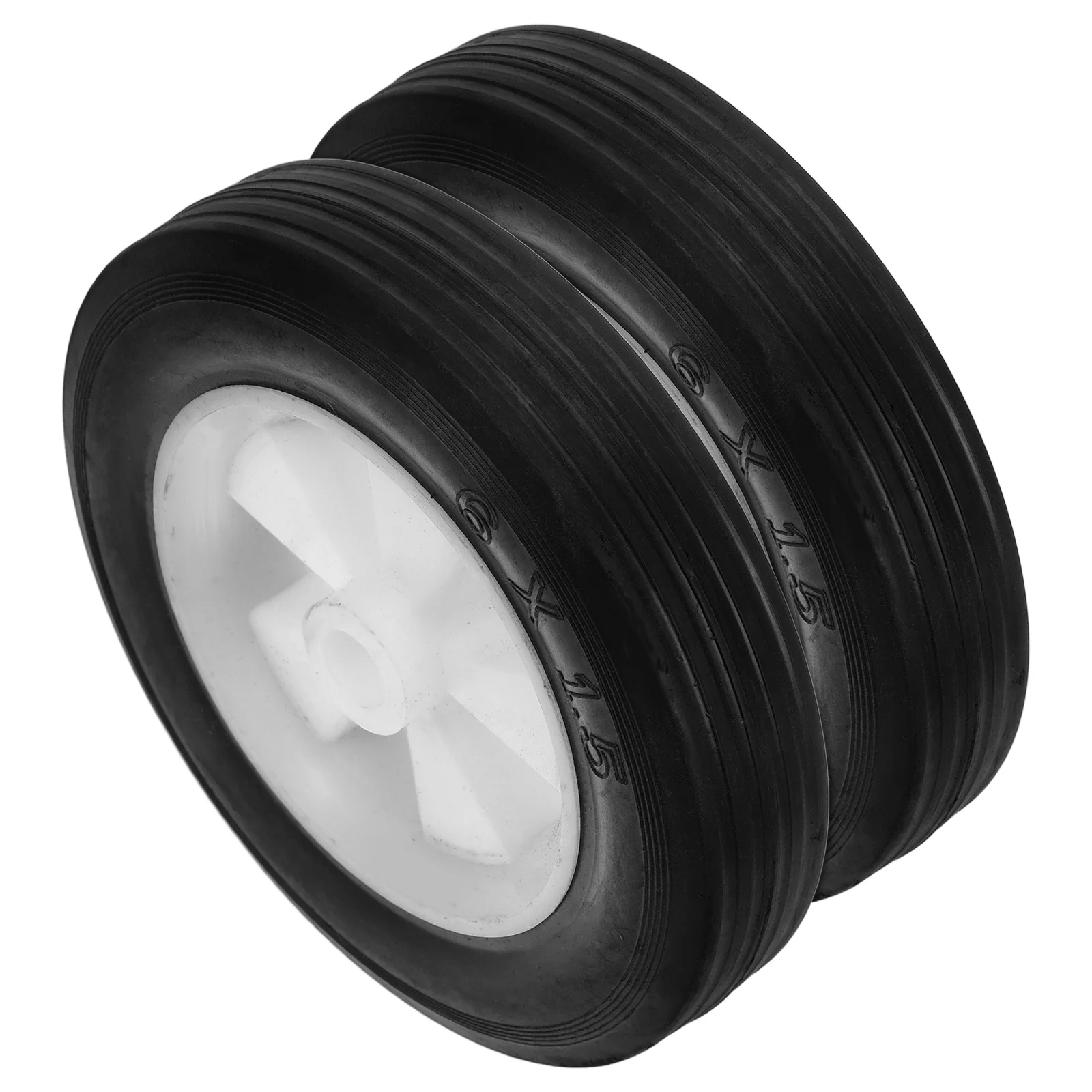 

2pcs Rubber Lawn Mower Wheels Replacement Front Drive Tires Durable Efficient Easy Install Repair Kit For Garden Machine Mower