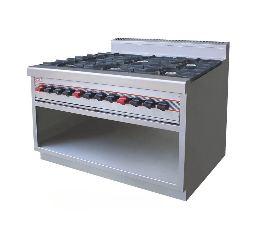 Restaurant Equipment Kitchen Cooktops 4 Burner Gas Stove 6 Burner Gas Cooker For Kitchen