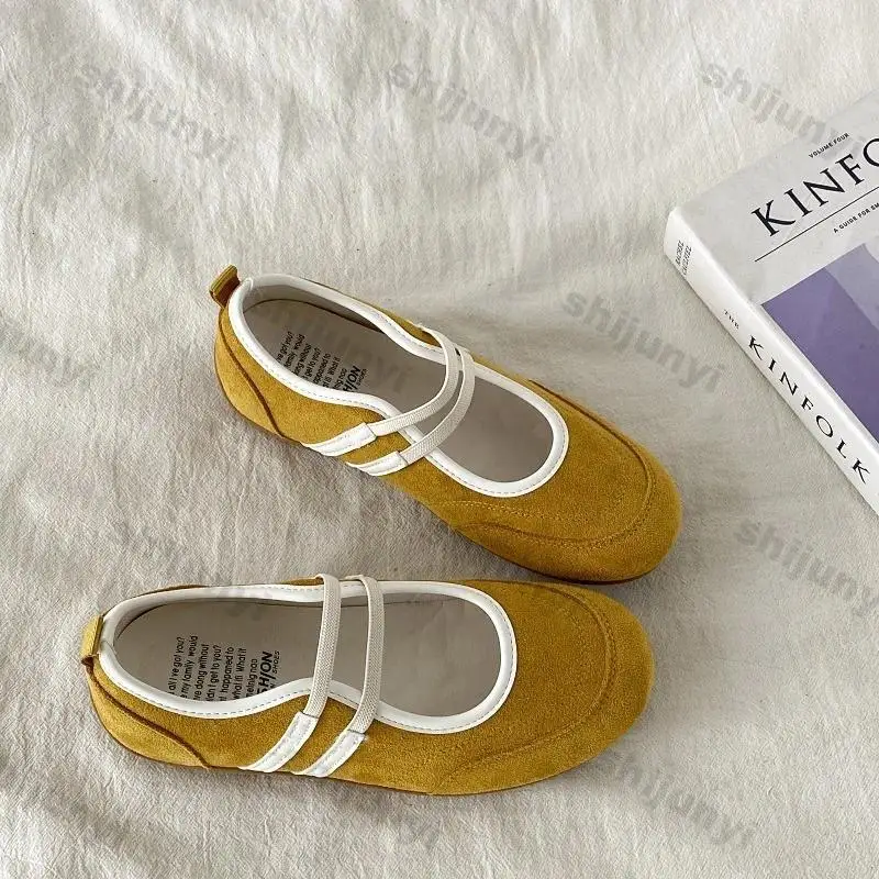 Women Vintage Solid Casual Shallow Flat Pumps Comfortable Non Slip Soft Sole Sport Summer Shoes