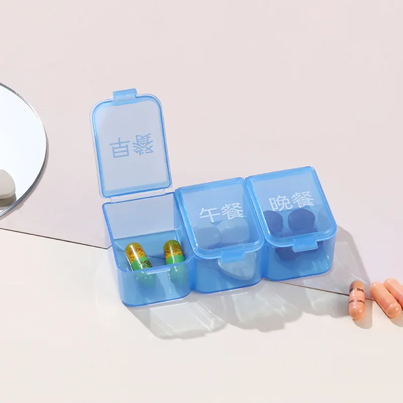 Simple 3 Grids Weekly 7 Days Tablet Pill Box Holder Medicine Storage Organizer Container Case Mini Small Pill Case