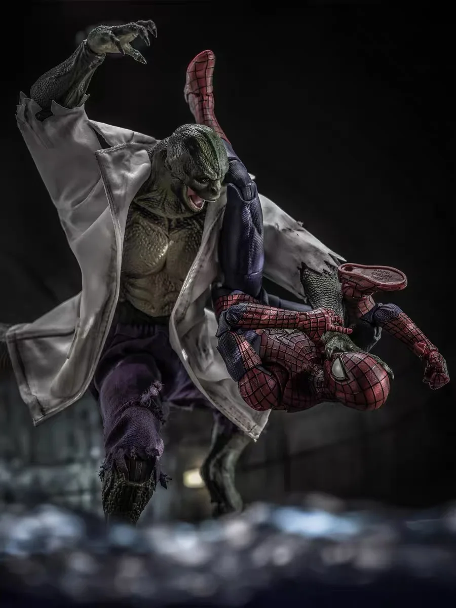 Amazing Spider-Man Lizard Curtis Curt Connors Cloth Clothes Anime Action Figure 1/12 Toy Model Accessories Built-In Wire