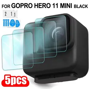 Bilashmart Tempered Glass Screen Protector Film GoPro Hero 11 Mini Black Lens Anti scratch Protective Cover Hero 11Mini Accessories