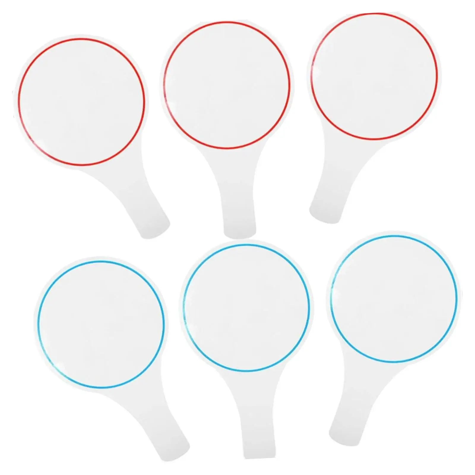 6x Erasable Scoreboards Blank Whiteboards Single Side Handheld Scoring Boards Writing Boards for Competition School Classroom