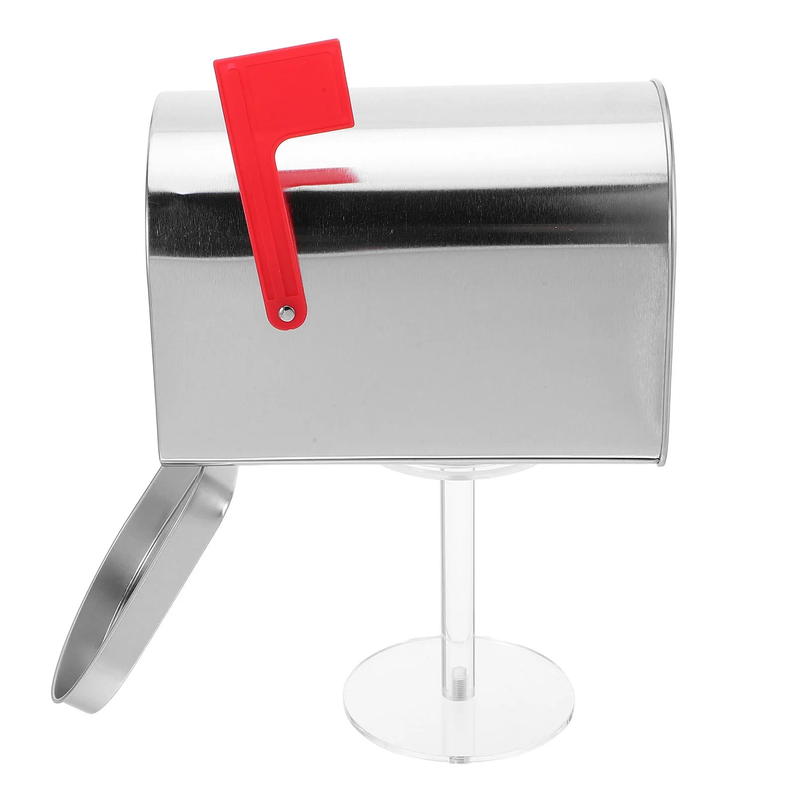 

Mini Waterproof Mailbox Iron Metal Small Letter Box Wall Mounted Outdoor Suggestion Donation Tip Box Decor Silver