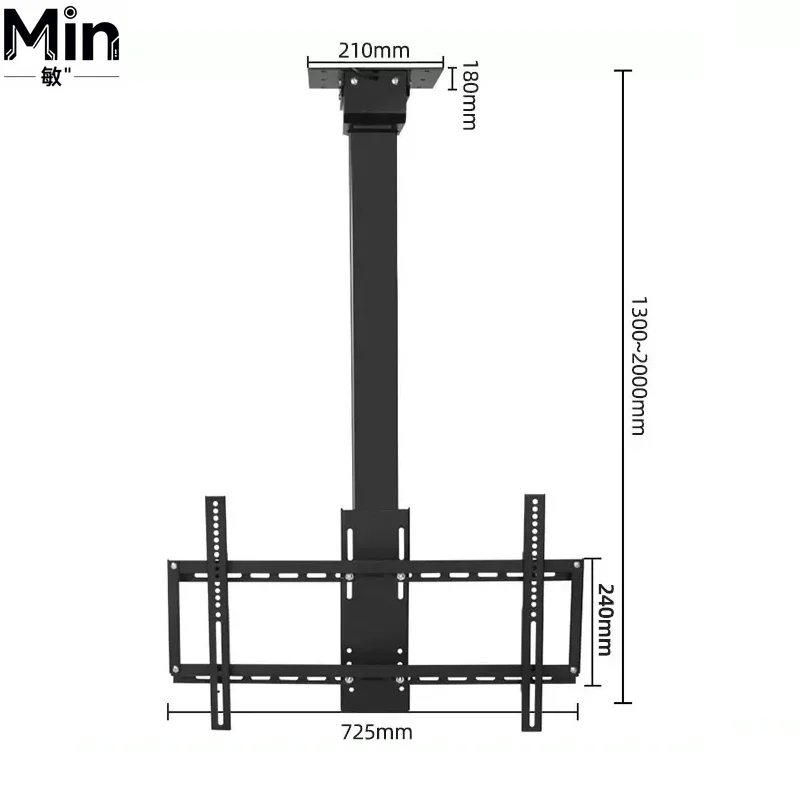 Height Adjustable Motorized Lifting Ceiling TV Mount Bracket Support for 32-75 Inch Vertical LED LCD OLED TV