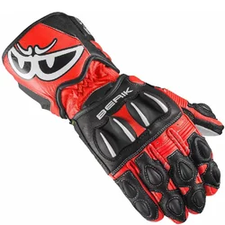 BERlK Thunar.Evo Motorcycle Gloves Cowhide Racing Moto Glove Men Wear-resistant Genuine Motorcross Glove Breathable Guantes Moto