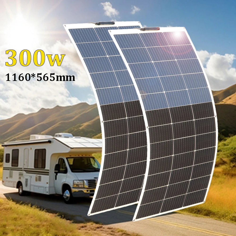 12v zonnepaneel 450w 400w 300w 150w flexibel fotovoltaïsch paneel 12v 24v acculader camper boot huis dak balkon reizen EU magazijn DHL verzending
