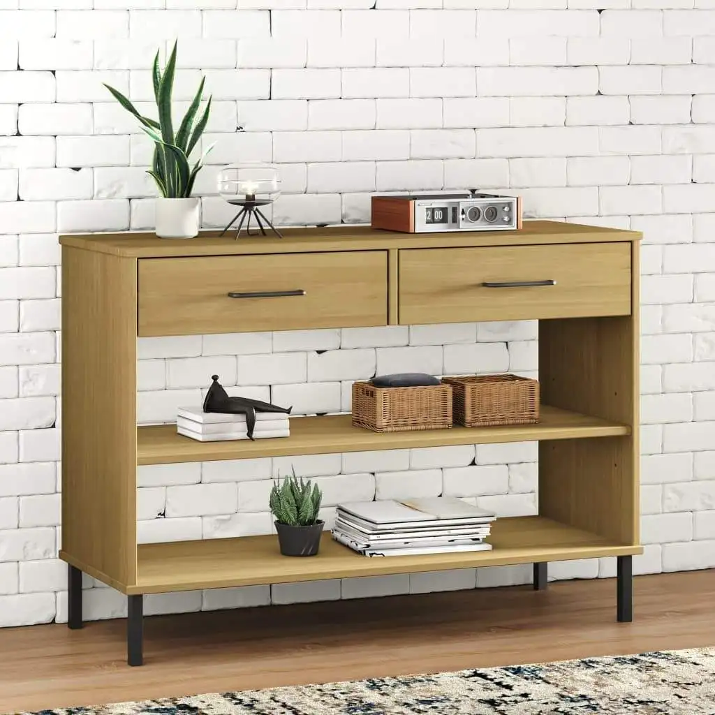 Z DU'S Modern Solid Wood Cabinet, Double Drawers + 2 Shelves, Large Storage Capacity. Elegant Appearance.Z