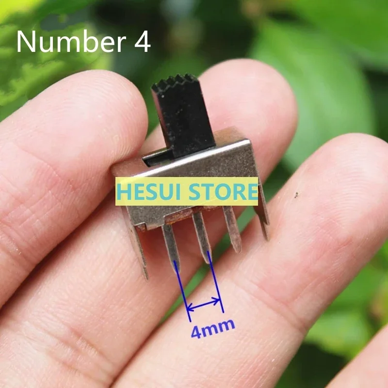 10PCS toggle switch Single-row in-line small micro power switch gear sliding wave band 2 switch