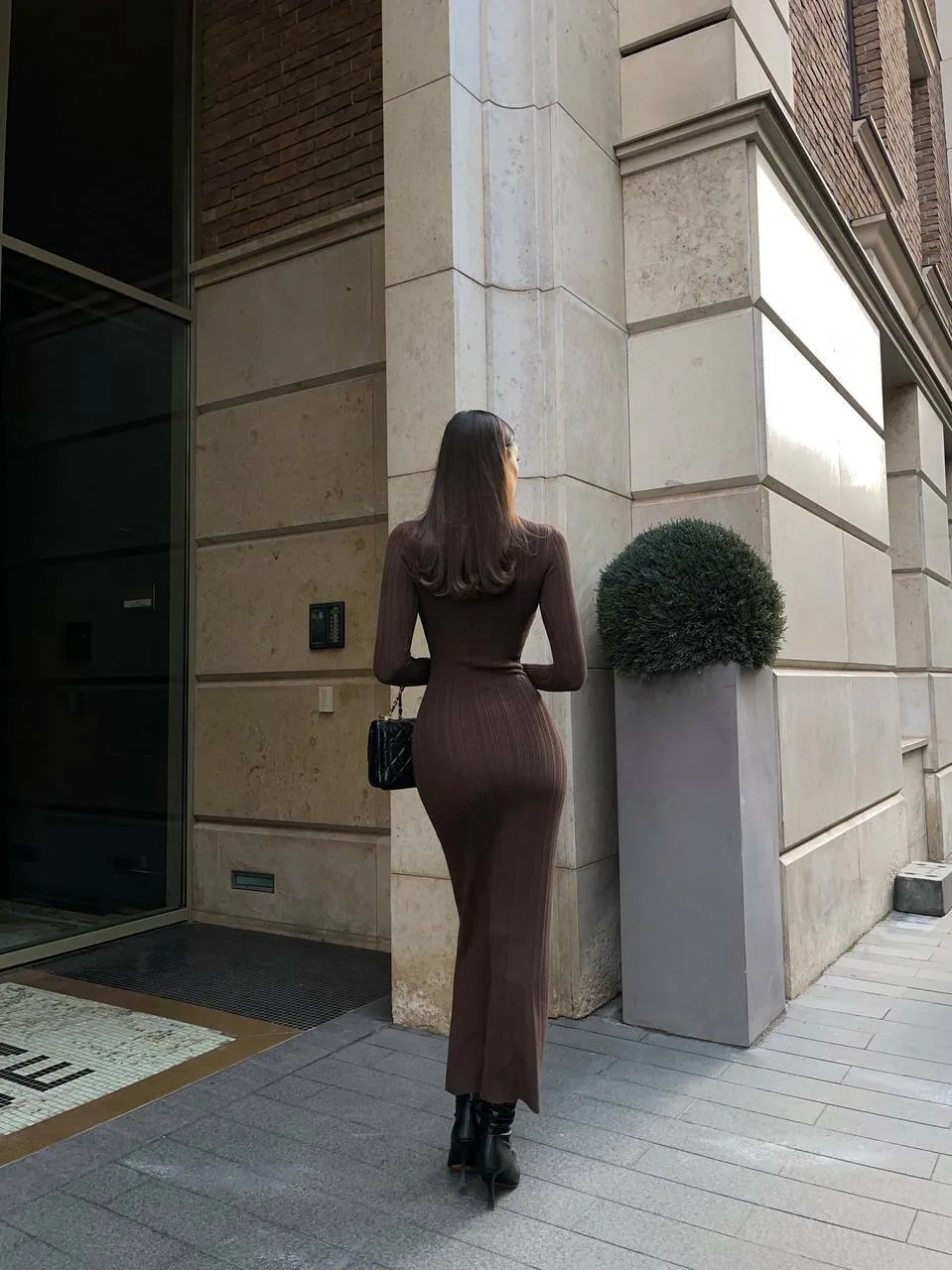 Herbst Winter Frauen Gestrickte Lange Ärmeln Pullover Kleid Sexy Slim Fit Gestreiften Hohe elastizität Weibliche Vestidos Pullover Heraus