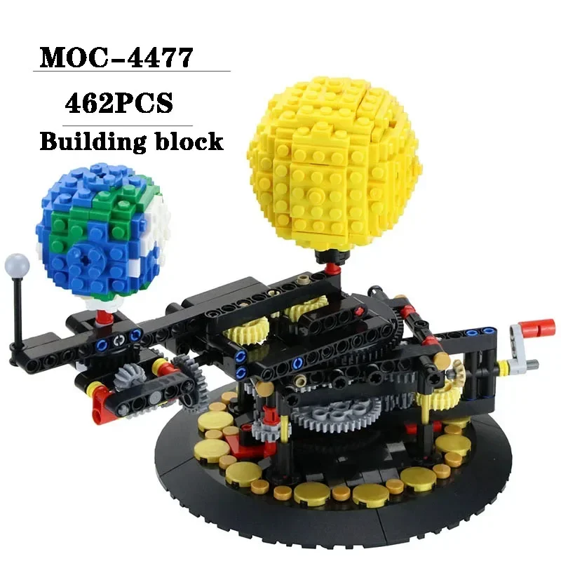 

New MOC-4477 Simulated Moon Earth Sun Rotation Splicing Model 462PCS Adult and Children's Puzzle Creative Birthday Toy Gift