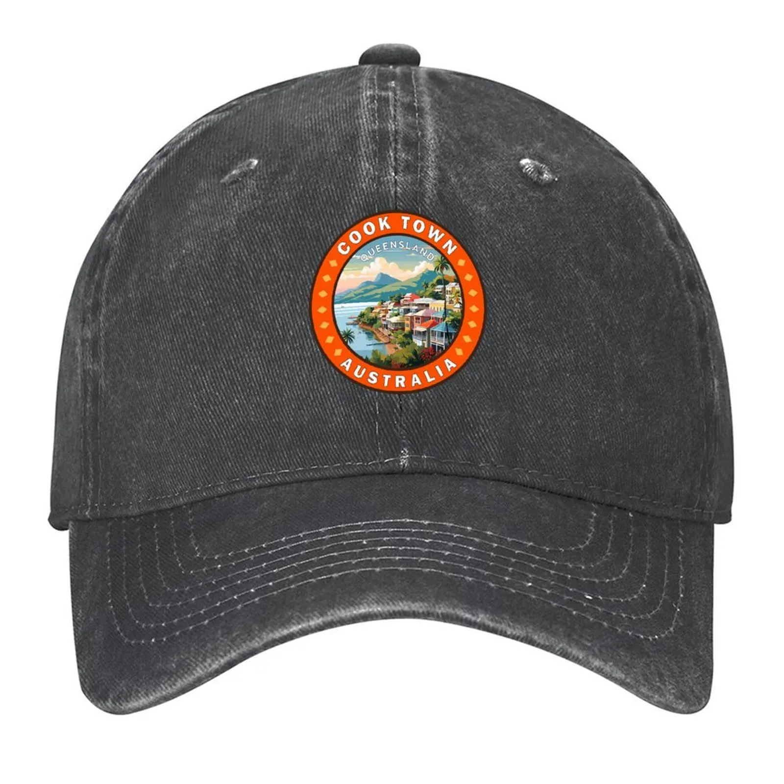 

Cooktown Queensland Australia Travel Art Badge Baseball Cap Horse Hat Luxury Brand Cosplay New In The Hat Hats For Women Men's