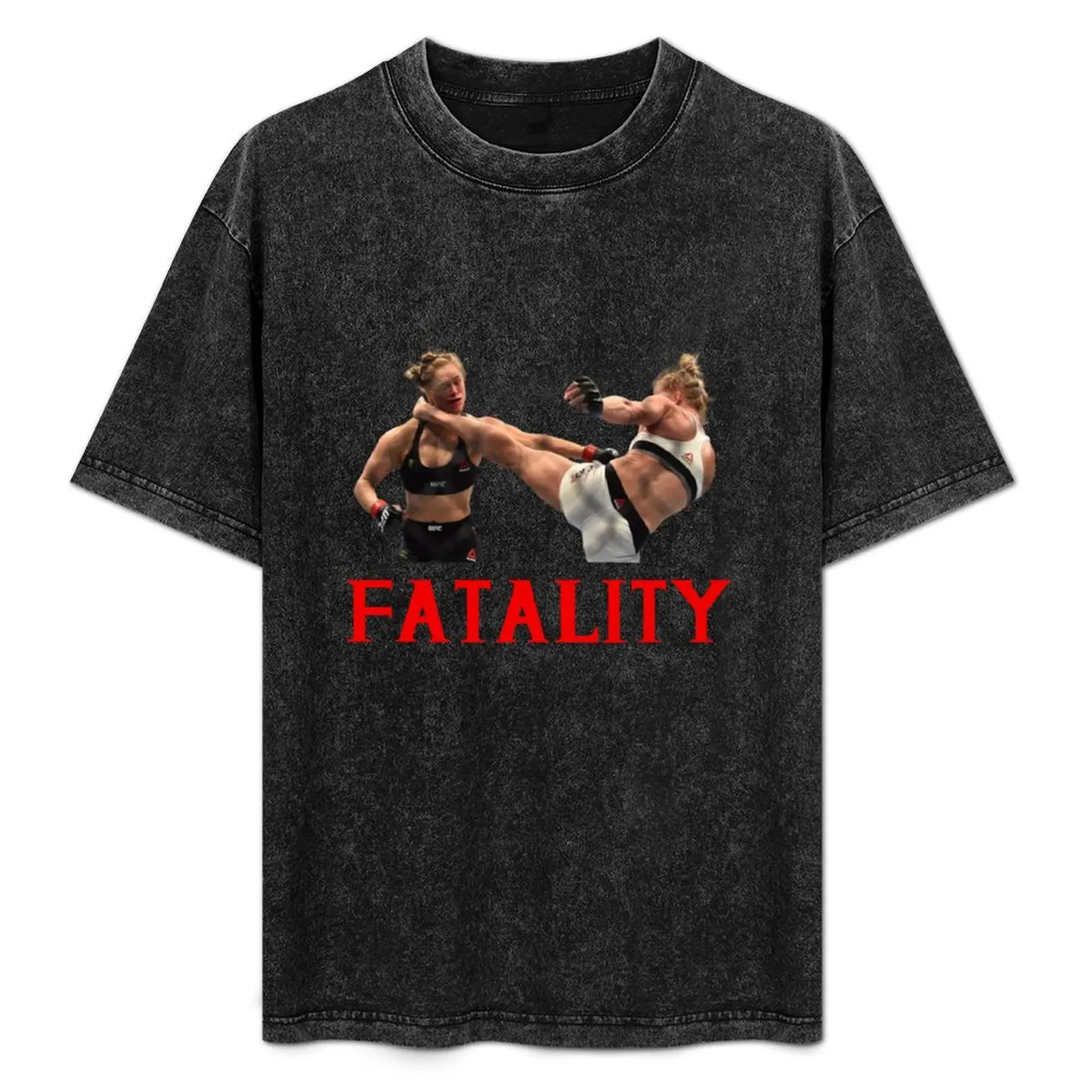 

Holly Holm FATALITY KO Ronda Rousey T-Shirt Comfortable Basic Crew Neck Tee