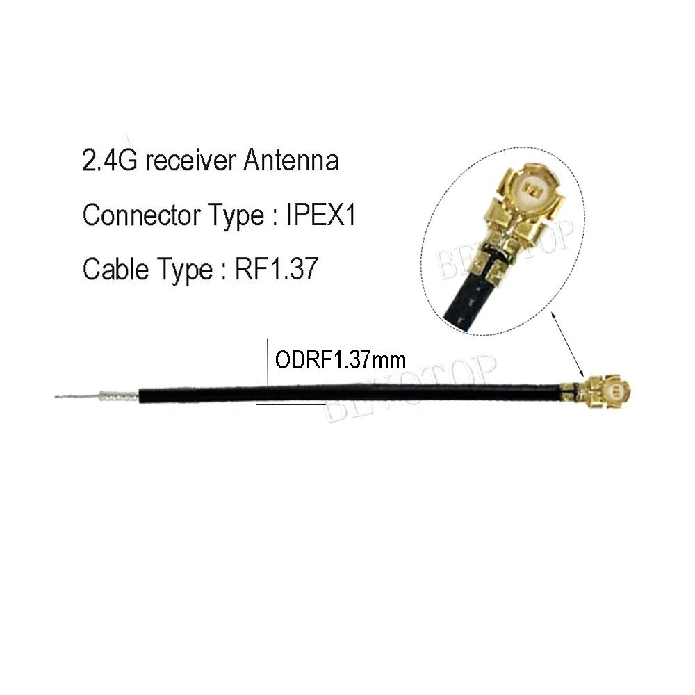 Imagem -02 - Single End Fêmea para Solda Open End Cabo Pigtail para Wifi Antena de Extensão 3g 4g 5g Jump Jump Ipx Ipex1 Rf1.37 100 Pcs