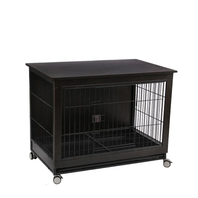 Eco-Friendly Wooden Pet Dog Cat Cage, M 78-56-65 CM Luxury Furniture,Dog Crate with Pulleys,high-end and Atmospheric