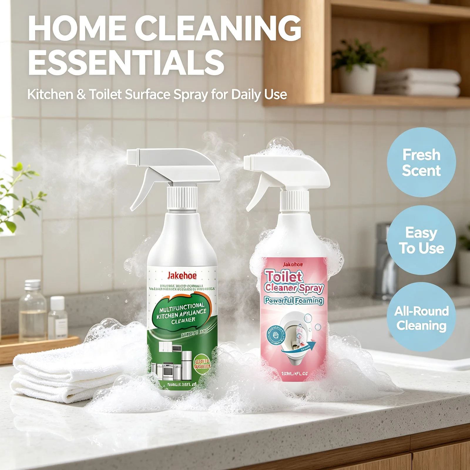 Daily Daily Household Cleaner Set Gentle Stain Remover Spray Kitchen Appliance Bathroom Cleaner Multi Purpose Cleaning Kit Care - Aliexpress Deal