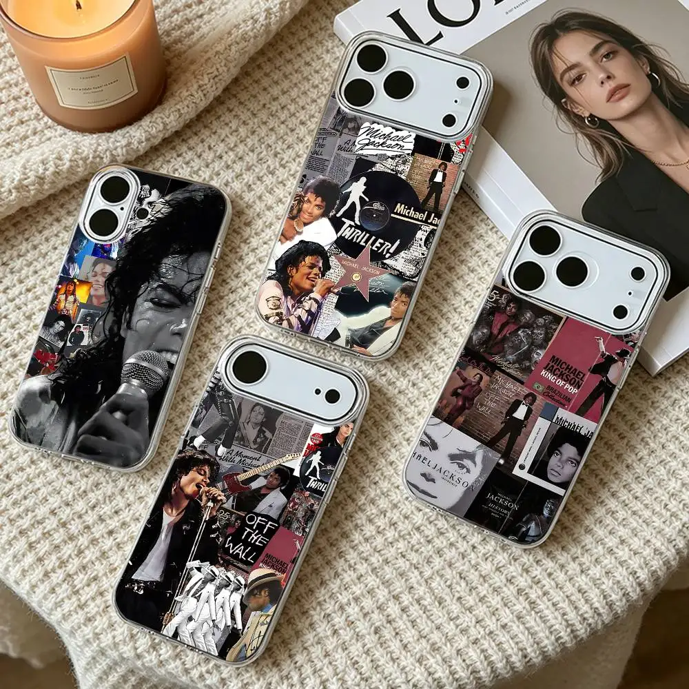 M-Michael Jackson Silikonhülle für iPhone 17 16 15 11 13 14 Pro Max Plus 12Mini Weiche Stoßfeste Schutzhülle