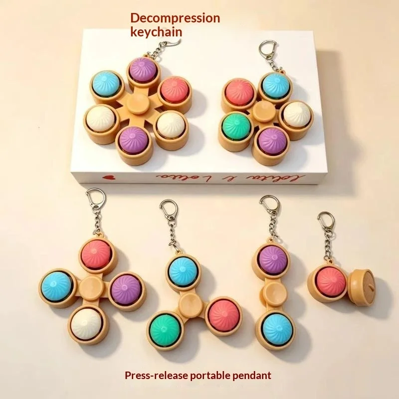 Portable Keychain With Bubbles Stress Relief Perfect For Kids Adults Daily Use Office Travel Gift Accessories