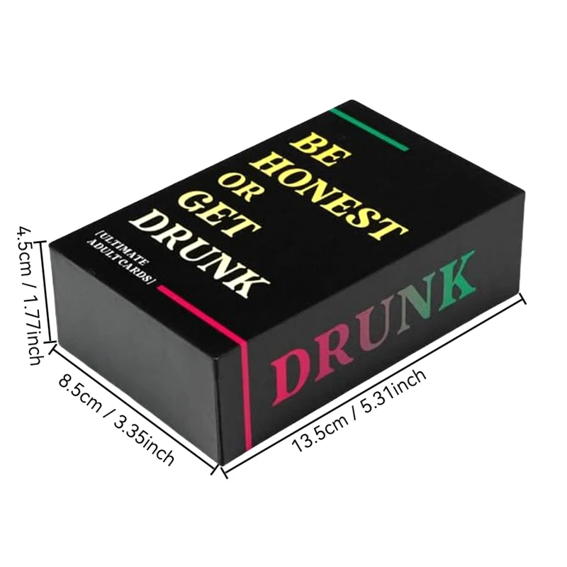 Be Honest Or Get Drunk Gioco di carte Ultimate Gioco di bere per adulti per feste Divertenti sfide impertinenti e dares perfettamente