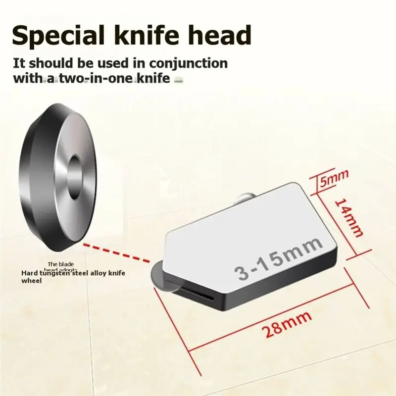 [NEWA76K!】 Glass Cutting Tool Kit 2-In-1 Including Glass Cutter, Breaking Pliers And Glass Breaker For , Mirror, Tile