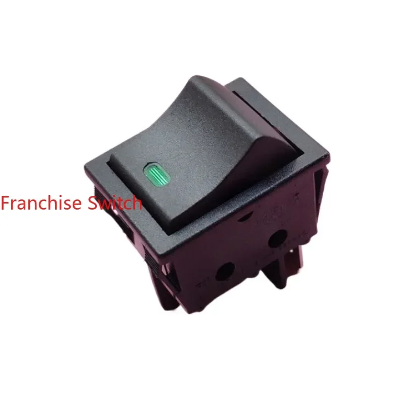 

10PCS genuine 4-foot boat switch R210 with green light, black four-foot large 16A 32X25MM