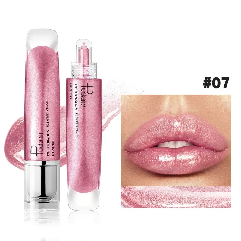 Mirror Water Lip Gloss Waterproof Moisturizing Translucent Glitter Red Nude Liquid Lipstick Shimmer Plumping Lip Makeup Cosmetic