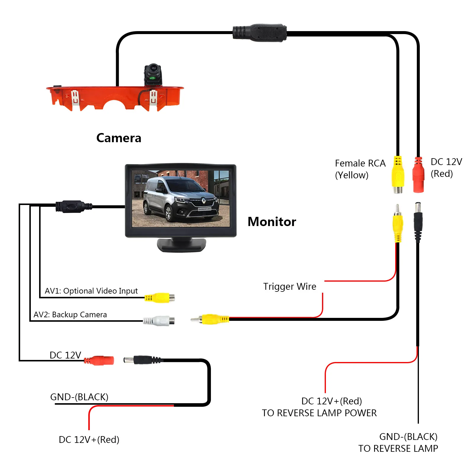 Brake Light Revesing Camera With 5