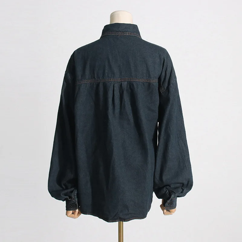 Manteau en denim amincissant à la taille pour femme, haut à manches longues, design de niche rétro, lavage au fouet, mode printemps et automne