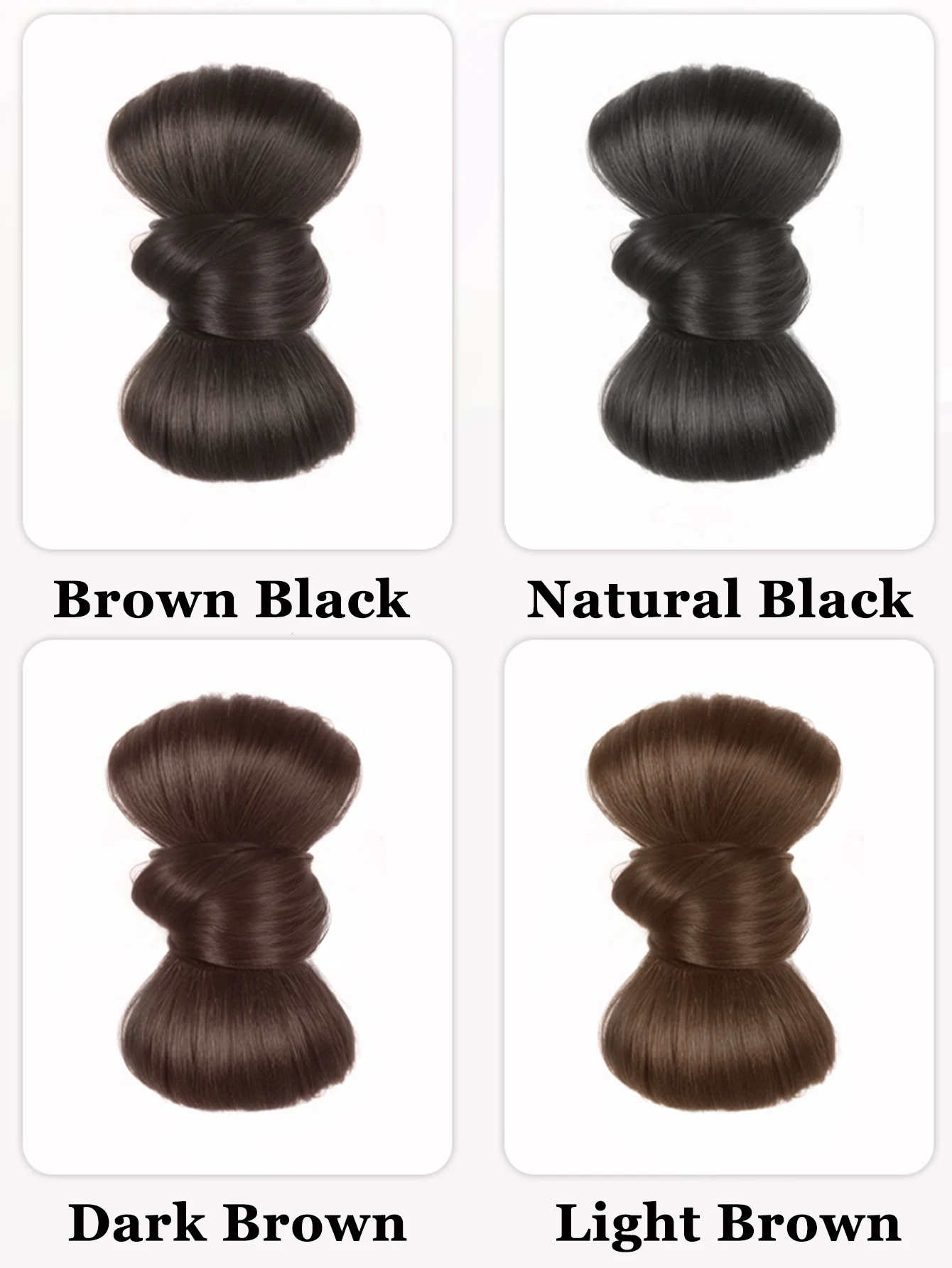 Synthetic Clamp Type Bowknot Hair Bun With Claw Clip Elegant And Natural Shuttlecock Head Ponytail Hair Extensions For Women image 6