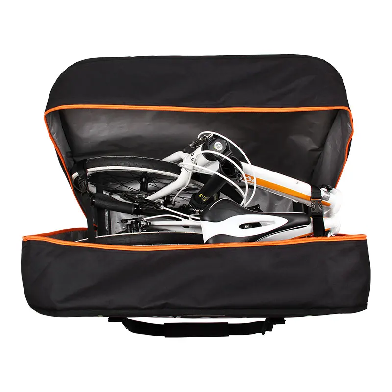 Folding Bike Bag Padded Removable Strap Zippered Pocket Foldable Bottom 16-20 Inch Customized Wholesale