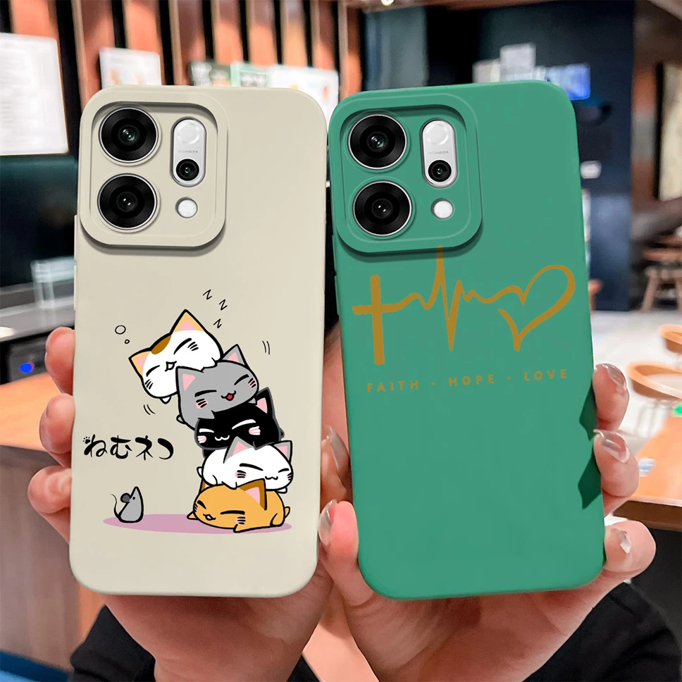 Soft Case For Oppo Reno 14 14 Pro 5G Cute Cartoon Pattern Full Protection Phone Bumper For Reno14Pro Top Quality Shockproof Capa