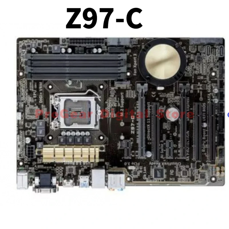 

Used For ASUS Z97-C LGA 1150 DDR3 ATX Motherboard with M.2 for 4th/5th Gen Intel Core i7/i5/i3/Pentium/Celeron CPU