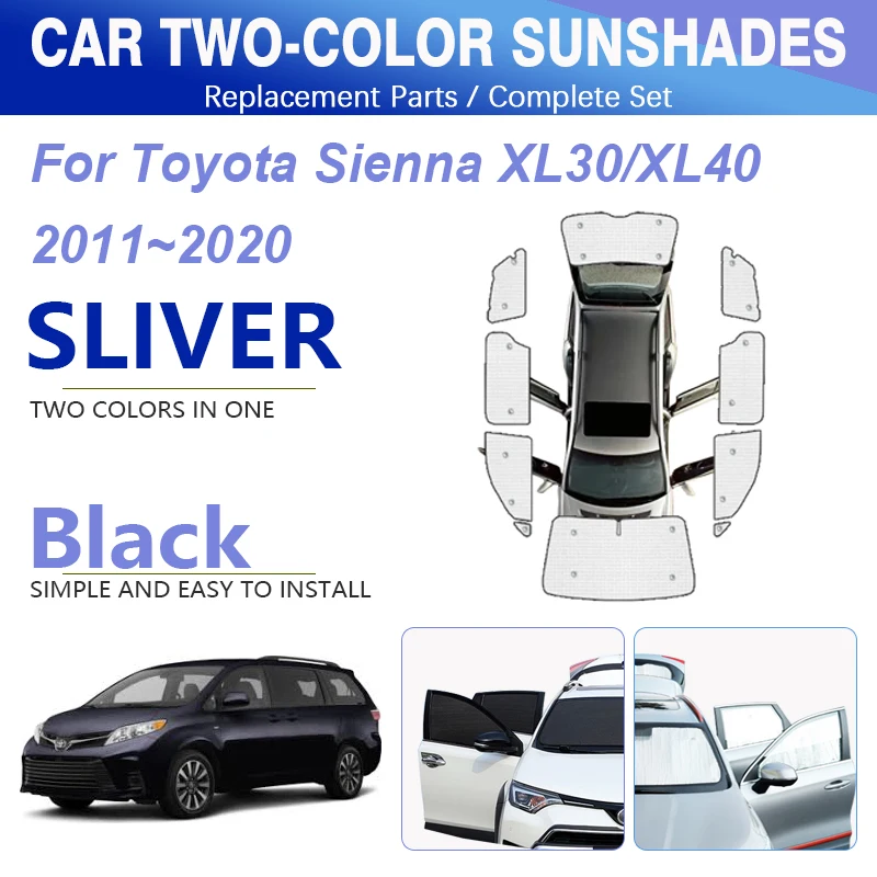 

For Toyota Sienna XL30 XL40 2011~2020 Car Window Sunshade Pad Window Visor Shield Windshield Cover Rug Auto Interior Accessories